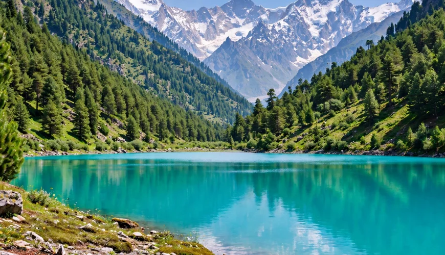 Naltar Valley lake scene